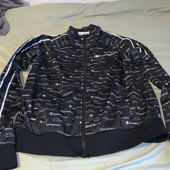 Black Champion Zip Up Jacket - Picture 1 of 3